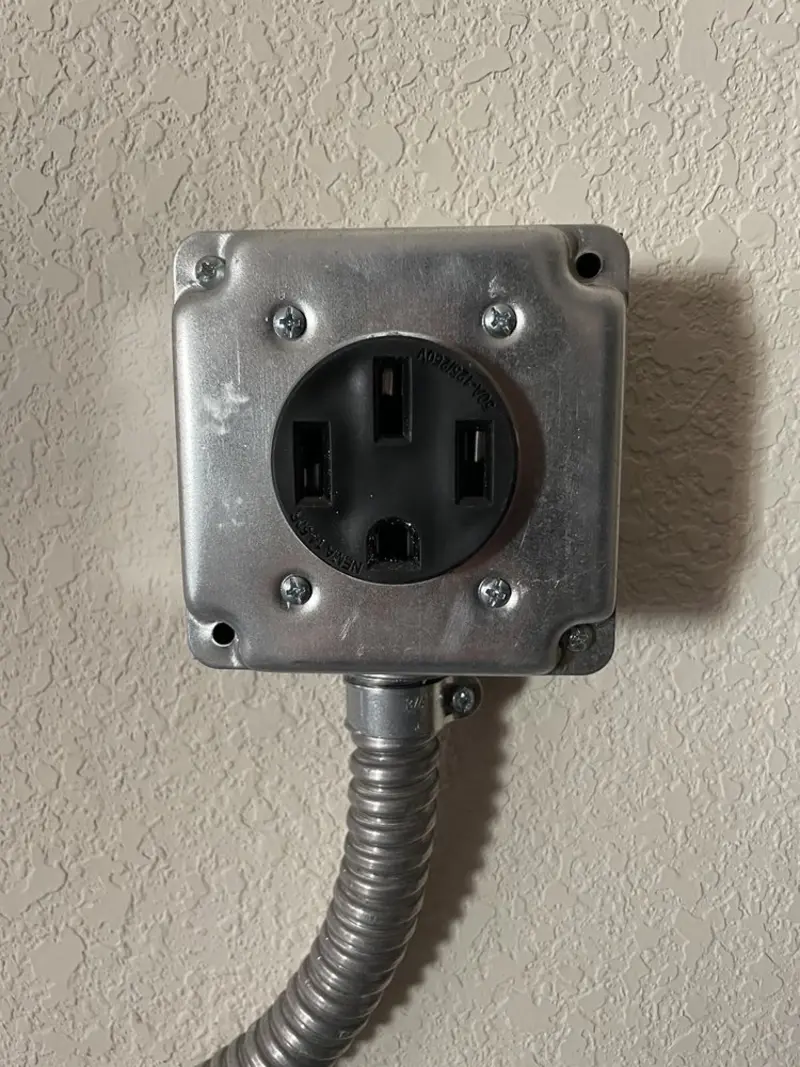 NEMA 14-50 outlet installed for Smart Home Electrical in Weisenberg