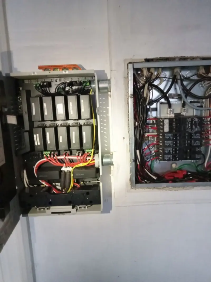 Electrical panel upgrade completed for Security Camera Wiring in Weisenberg